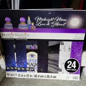 Recollections Midnight Moon Paper Pad - Purple and Black. 2 Packs
